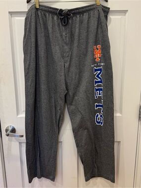 New York Mets MLB Lounge Pajama Pants Gray Sleepwear 2XL Y2K Cozy Relaxed NYM
